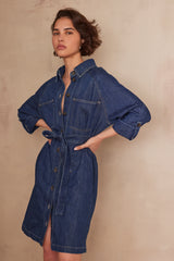 LILOU DENIM DRESS