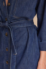 LILOU DENIM DRESS