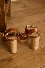 MAX CAMEL LEATHER SANDALS