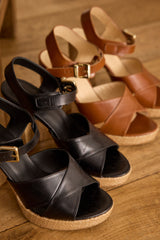 MAX CAMEL LEATHER SANDALS
