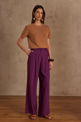 FLAUBERT BOUGAINVILLEA WIDE-LEG TAILORED TROUSERS