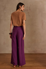FLAUBERT BOUGAINVILLEA WIDE-LEG TAILORED TROUSERS