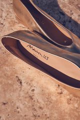 MONA GOLD LEATHER BALLERINAS
