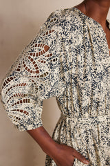 MICHA BLACK PRINTED COTTON DRESS