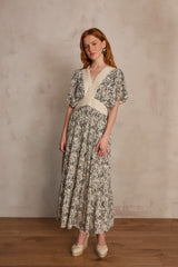 MILANA BLACK PRINTED DRESS