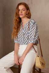 PEPPER PRINTED COTTON BLOUSE