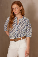 PEPPER PRINTED COTTON BLOUSE