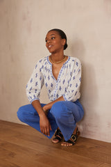 PETALE PRINTED COTTON BLOUSE