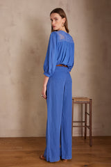 SANDY BIS BLUE WIDE JEANS