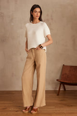 SANDY BIS BEIGE WIDE JEANS