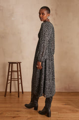 LEO GREY PRINTED DRESS