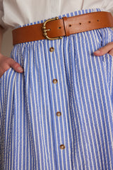 BETTY BLUE STRIPED COTTON SKIRT