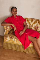 NAYAA RED SHIRT DRESS