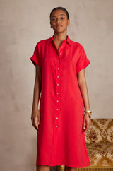 NAYAA RED SHIRT DRESS