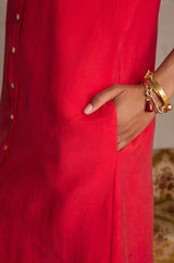 NAYAA RED SHIRT DRESS