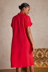 NAYAA RED SHIRT DRESS