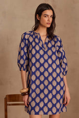 LEANA PRINTED COTTON DRESS