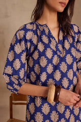 LEANA PRINTED COTTON DRESS