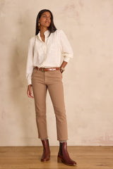 PATIENCE LIGHT TAUPE COTTON JEANS