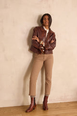 PATIENCE LIGHT TAUPE COTTON JEANS