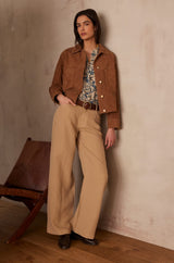 COLETTE FLORAL PRINTED COTTON BLOUSE