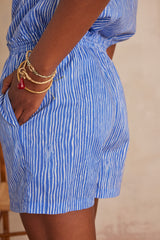 MATISSE WAVE PRINTED COTTON SHORTS