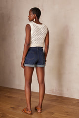 LILA RAW DENIM SHORTS