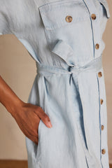 LAYA PURE BLEACHED SHIRT DRESS