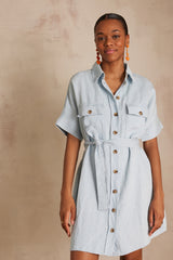 LAYA PURE BLEACHED SHIRT DRESS