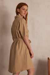 LAYA BEIGE SHIRT DRESS