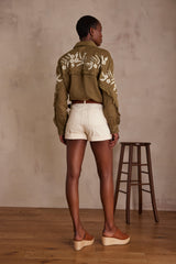 LILA CREAM COTTON SHORTS