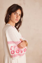 ROMY PRIMEROSE EMBROIDERED COTTON DRESS