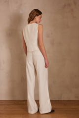 LAYLA STRIPED LINEN TROUSERS