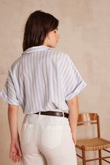 SUNSET BLUE STRIPED COTTON SHIRT