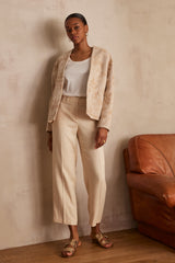 BRET CREAM TROUSERS