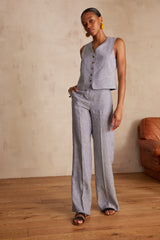 LAYLA GLACIER STRIPED TROUSERS