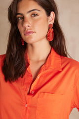 SOLINE ORANGE COTTON SHIRT