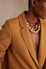 NELIA CARAMEL LINEN JACKET