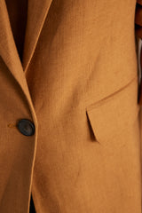 NELIA CARAMEL LINEN JACKET