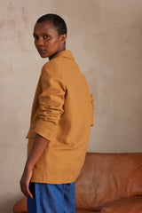 NELIA CARAMEL LINEN JACKET