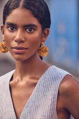 CENIA STRIPED LINEN VEST