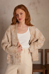 CAROLINE BEIGE JACQUARD JACKET