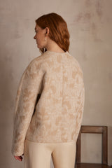 CAROLINE BEIGE JACQUARD JACKET