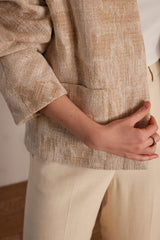 CAROLINE BEIGE JACQUARD JACKET