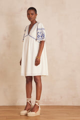 RIME EMBROIDERED COTTON DRESS