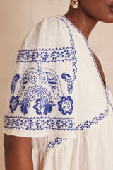 RIME EMBROIDERED COTTON DRESS