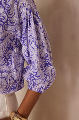 PAULO VIOLET ARABESQUE BLOUSE