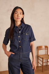 SIDO DARK INDIGO LYOCELL DENIM SHIRT