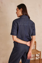 SIDO DARK INDIGO LYOCELL DENIM SHIRT