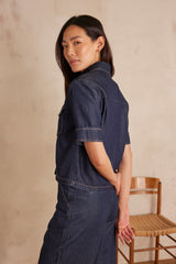 SIDO DARK INDIGO LYOCELL DENIM SHIRT
